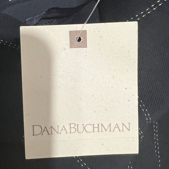 VTG NWT Dana Buchman Wrap Skirt 12 Pinstripe Blue Wool Academia Minimalist - Picture 8 of 10